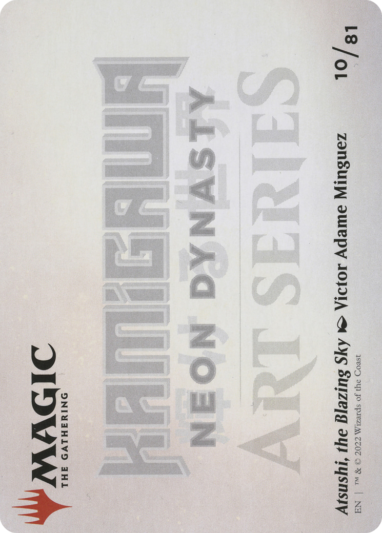 Atsushi, the Blazing Sky // Atsushi, the Blazing Sky (ANEO-010) - Neon Dynasty Art Series (Borderless) - Premium MTG Single from Wizards of the Coast - Just $0! Shop now at Game Crave Tournament Store