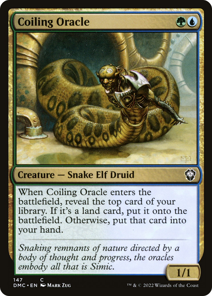 Coiling Oracle (DMC-147) - Dominaria United Commander - Premium MTG Single from Wizards of the Coast - Just $0.08! Shop now at Game Crave Tournament Store