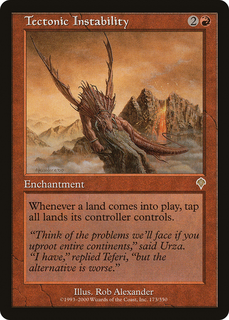 Tectonic Instability (INV-173) - Invasion Foil - Premium MTG Single from Wizards of the Coast - Just $13.58! Shop now at Game Crave Tournament Store