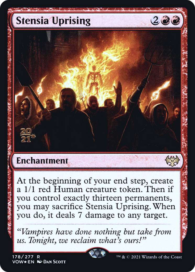 Stensia Uprising (PVOW-178S) - Innistrad: Crimson Vow Promos Foil - Premium MTG Single from Wizards of the Coast - Just $0.08! Shop now at Game Crave Tournament Store