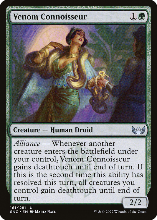 Venom Connoisseur (SNC-161) - Streets of New Capenna - Premium MTG Single from Wizards of the Coast - Just $0.25! Shop now at Game Crave Tournament Store