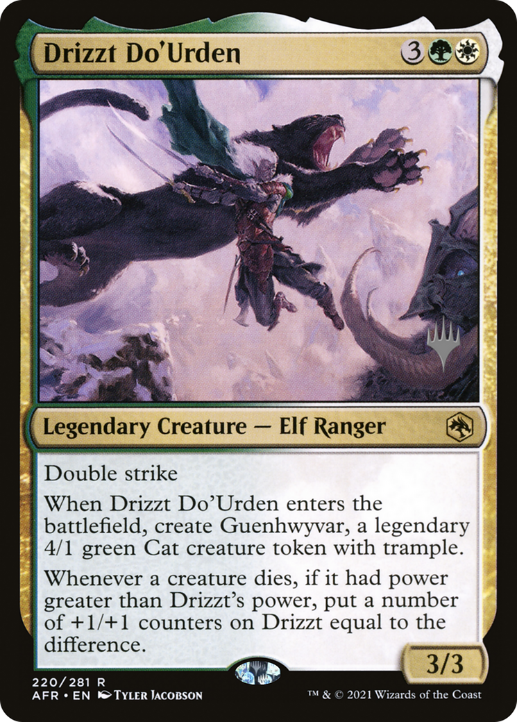 Drizzt Do'Urden (PAFR-220P) - Adventures in the Forgotten Realms Promos - Premium MTG Single from Wizards of the Coast - Just $3.52! Shop now at Game Crave Tournament Store