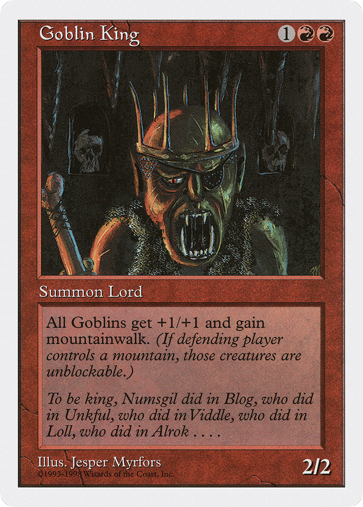 Goblin King (ATH-034) - Anthologies - Premium MTG Single from Wizards of the Coast - Just $4.29! Shop now at Game Crave Tournament Store