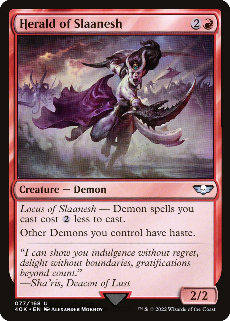 Herald of Slaanesh (40K-077) - Warhammer 40,000 Commander - Premium MTG Single from Wizards of the Coast - Just $5.71! Shop now at Game Crave Tournament Store