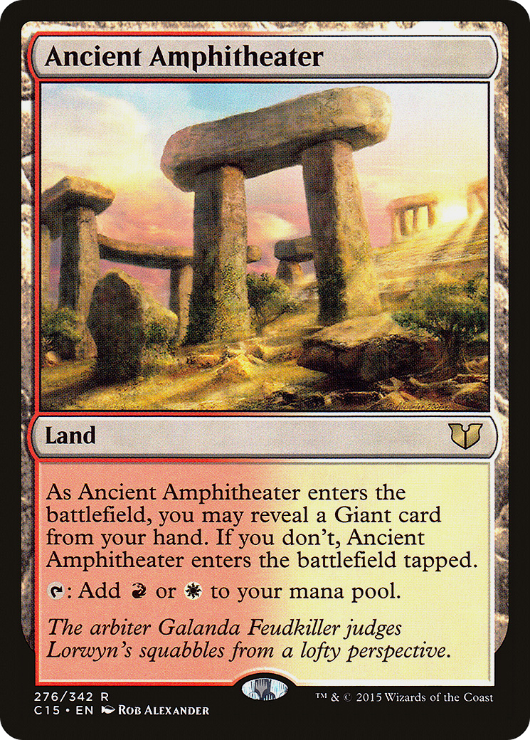 Ancient Amphitheater (C15-276) - Commander 2015 - Premium MTG Single from Wizards of the Coast - Just $0.10! Shop now at Game Crave Tournament Store