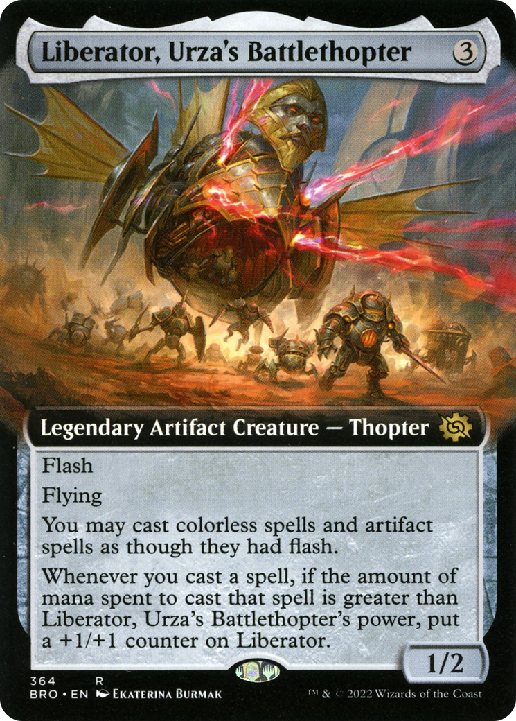 Liberator, Urza's Battlethopter (BRO-364) - The Brothers' War: (Extended Art) Foil - Premium MTG Single from Wizards of the Coast - Just $1.71! Shop now at Game Crave Tournament Store