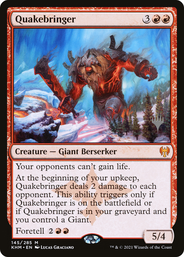 Quakebringer (PKHM-145P) - Kaldheim Promos - Premium MTG Single from Wizards of the Coast - Just $0.32! Shop now at Game Crave Tournament Store
