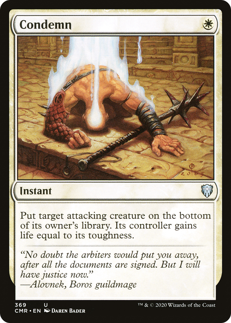 Condemn (CMR-369) - Commander Legends - Premium MTG Single from Wizards of the Coast - Just $0.25! Shop now at Game Crave Tournament Store