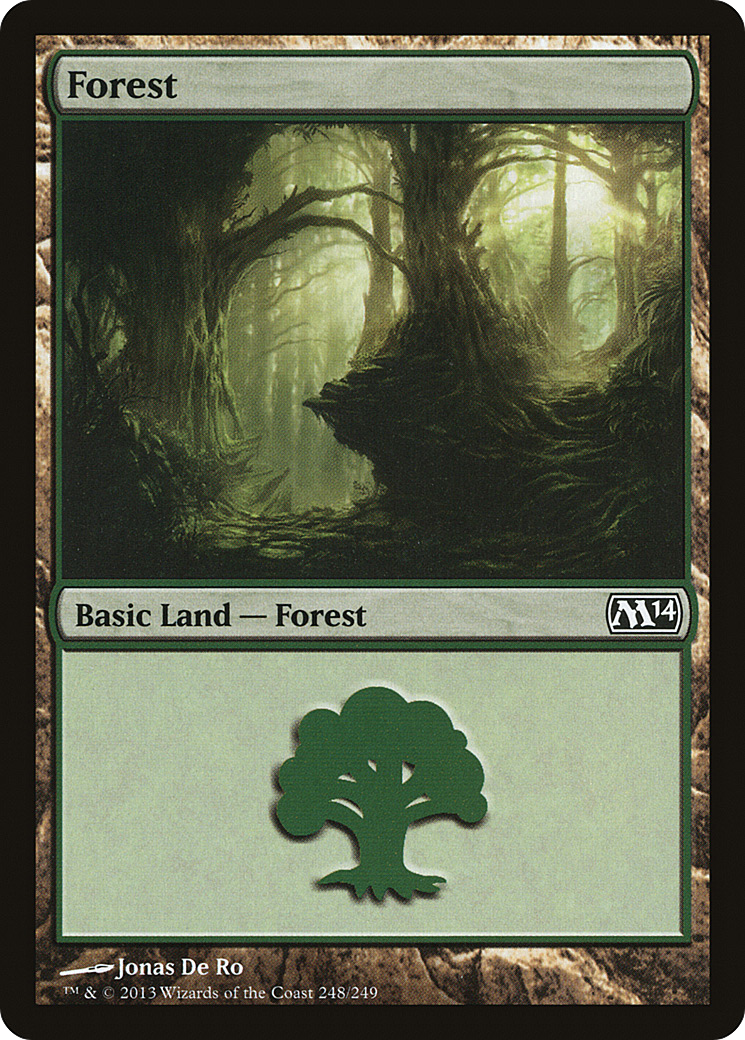 Forest (M14-248) - Magic 2014 Foil - Premium MTG Single from Wizards of the Coast - Just $0.25! Shop now at Game Crave Tournament Store