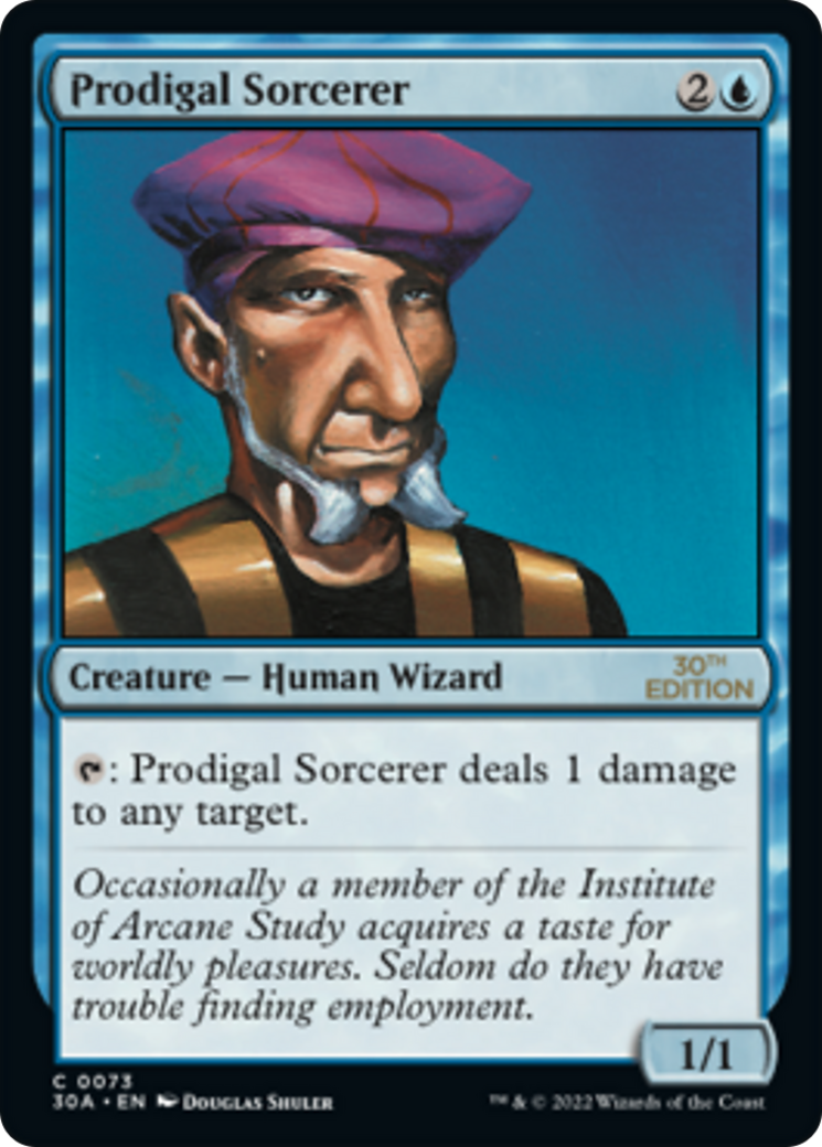 Prodigal Sorcerer (30A-073) - 30th Anniversary Edition - Premium MTG Single from Wizards of the Coast - Just $0.17! Shop now at Game Crave Tournament Store