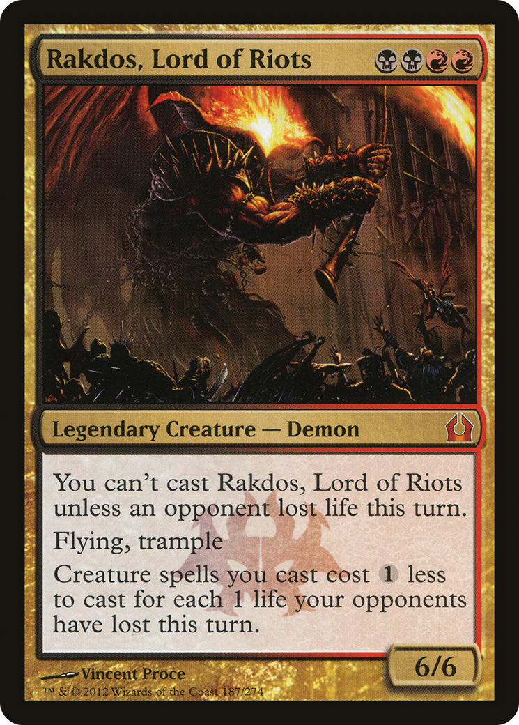 Rakdos, Lord of Riots (RTR-187) - Return to Ravnica - Premium MTG Single from Wizards of the Coast - Just $1.38! Shop now at Game Crave Tournament Store