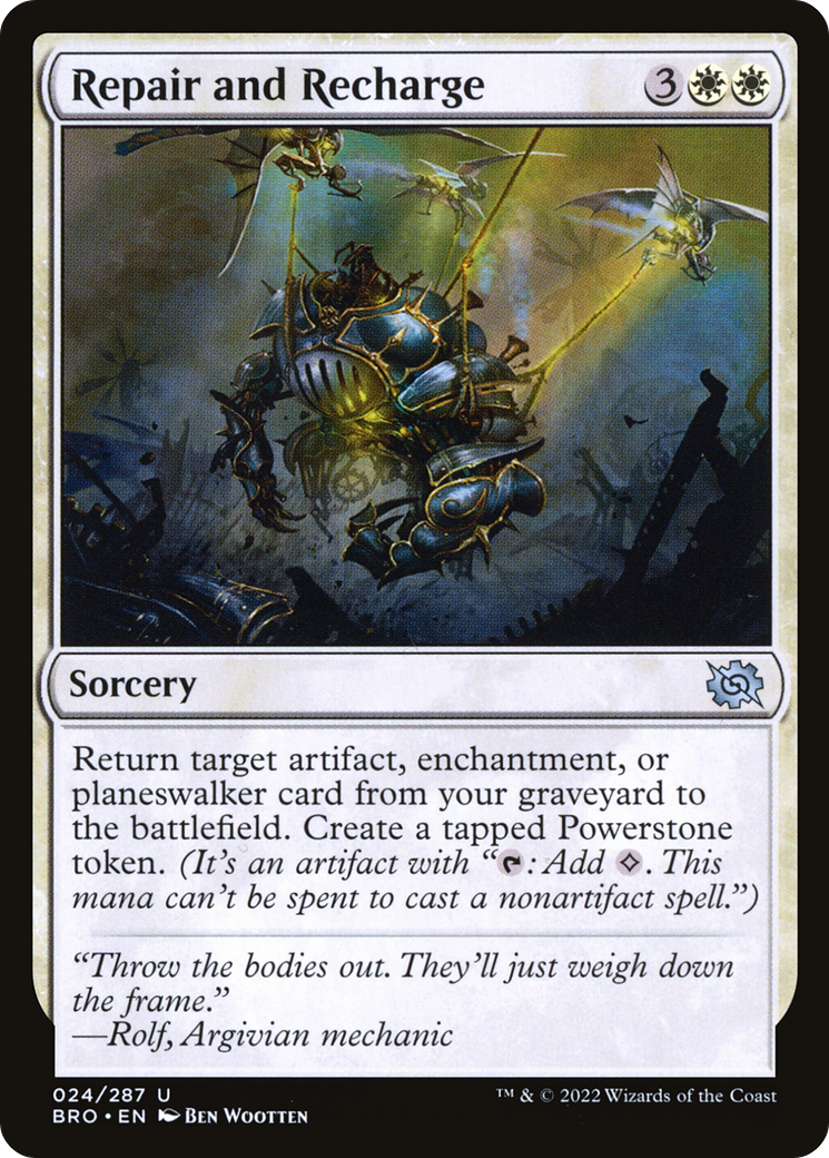 Repair and Recharge (BRO-024) - The Brothers' War - Premium MTG Single from Wizards of the Coast - Just $0.08! Shop now at Game Crave Tournament Store