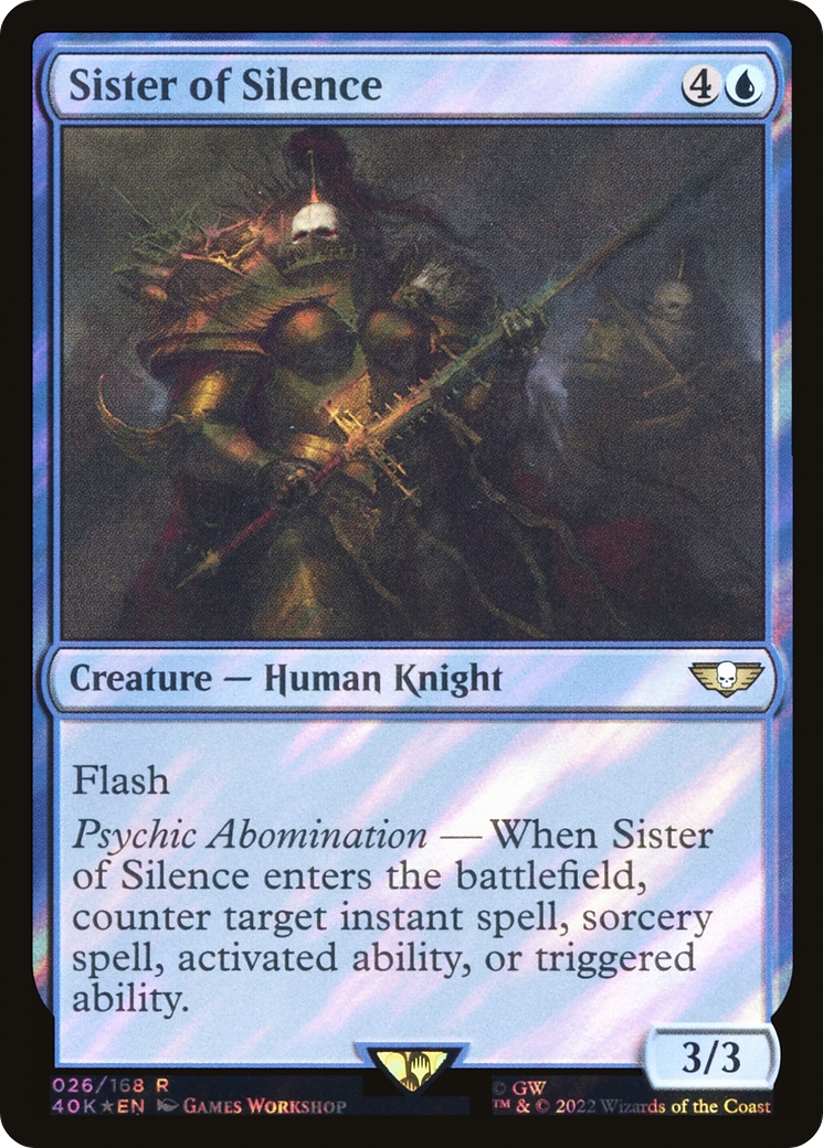 Sister of Silence (40K-26★) - Warhammer 40,000 Commander Foil - Premium MTG Single from Wizards of the Coast - Just $0.21! Shop now at Game Crave Tournament Store