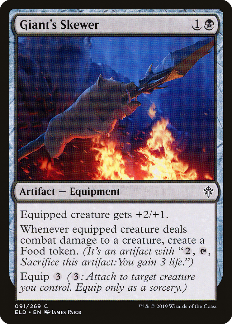 Giant's Skewer (ELD-091) - Throne of Eldraine Foil - Premium MTG Single from Wizards of the Coast - Just $0.08! Shop now at Game Crave Tournament Store