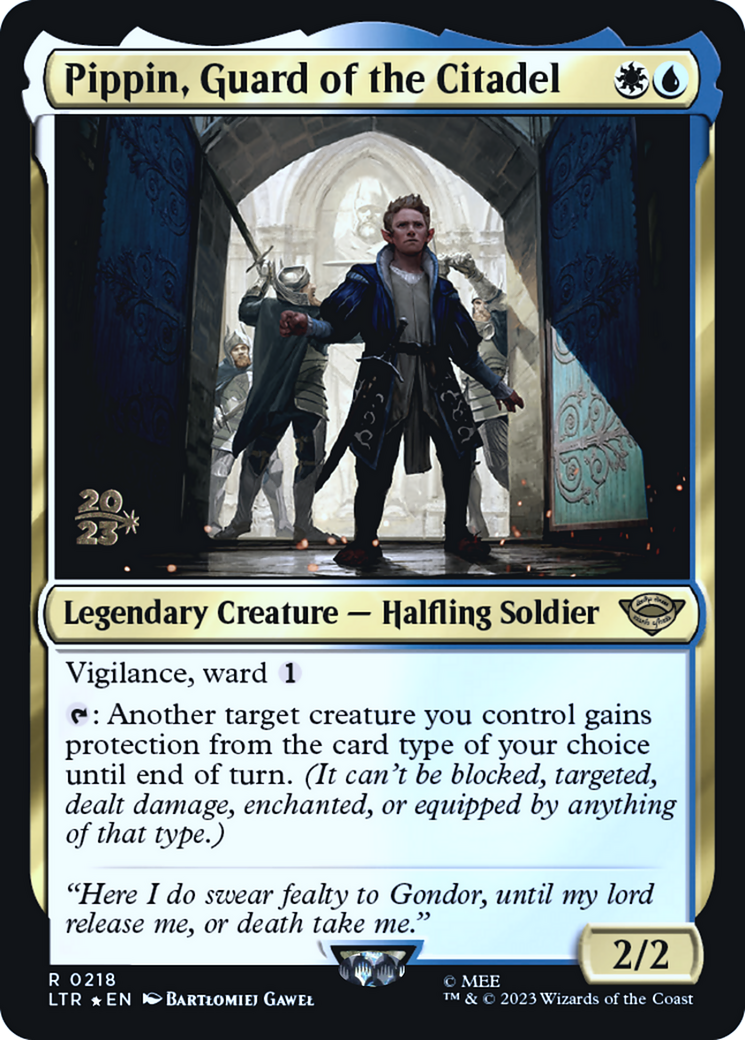 Pippin, Guard of the Citadel (PLTR-218S) - Tales of Middle-earth Promos Foil - Premium MTG Single from Wizards of the Coast - Just $1.03! Shop now at Game Crave Tournament Store