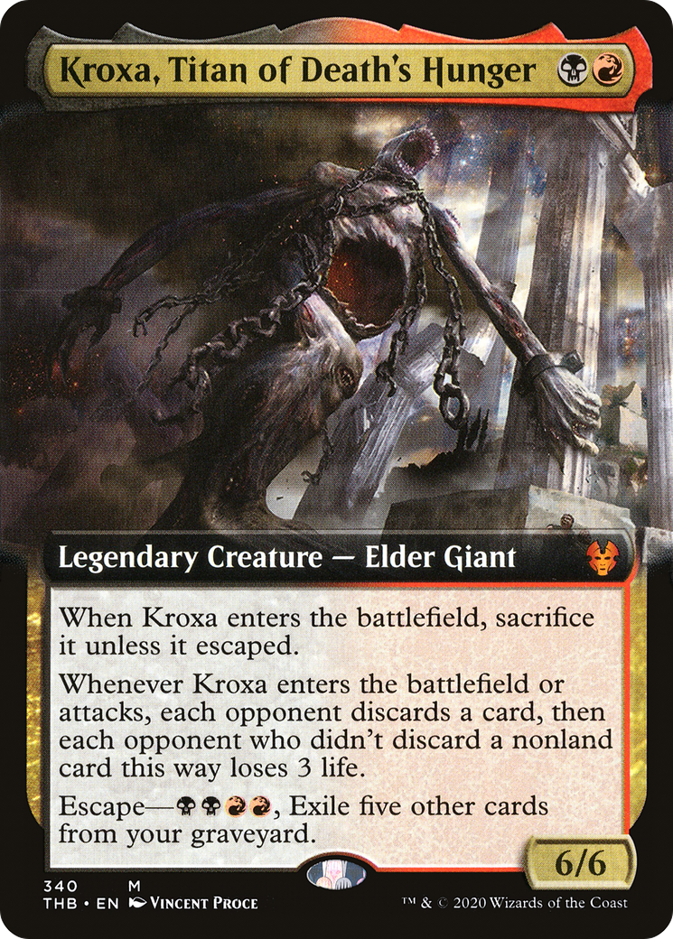 Kroxa, Titan of Death's Hunger (THB-340) - Theros Beyond Death: (Extended Art) Foil - Premium MTG Single from Wizards of the Coast - Just $7.38! Shop now at Game Crave Tournament Store