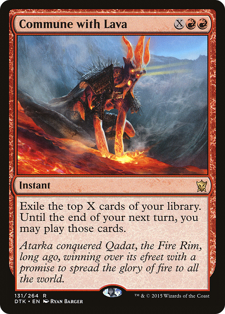 Commune with Lava (DTK-131) - Dragons of Tarkir - Premium MTG Single from Wizards of the Coast - Just $0.08! Shop now at Game Crave Tournament Store