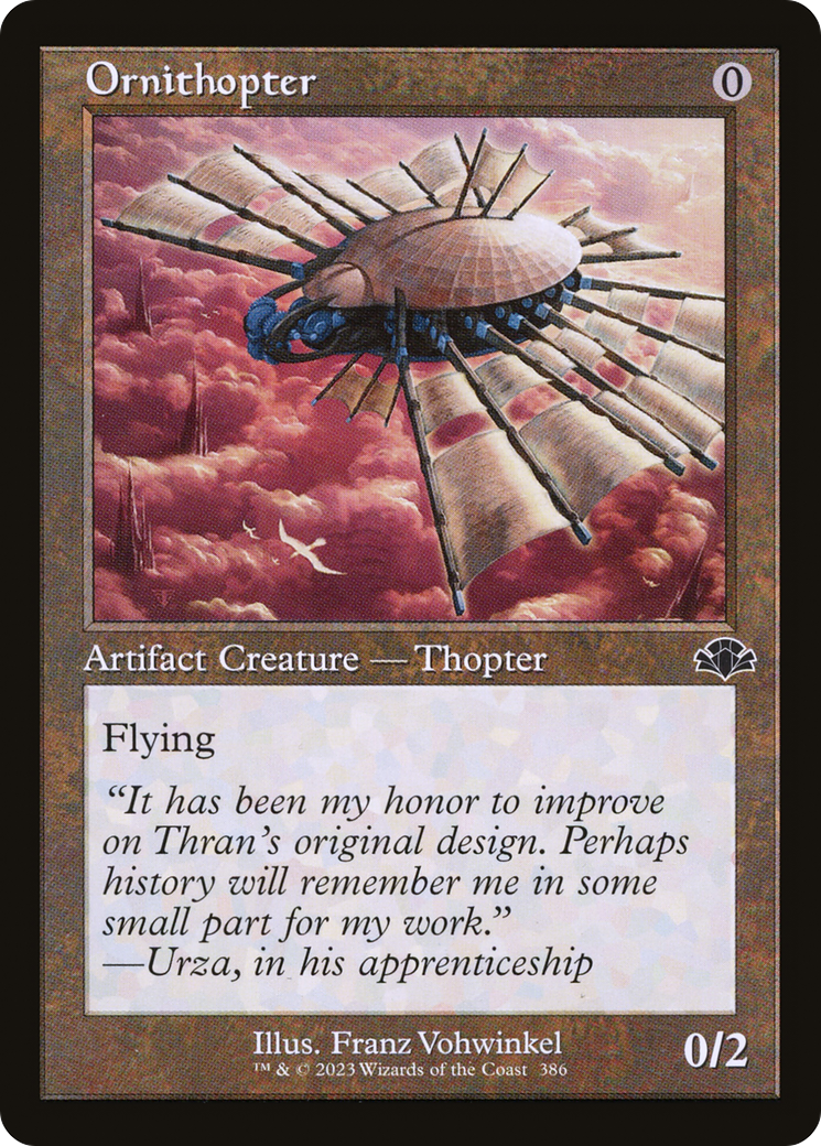 Ornithopter (DMR-386) - Dominaria Remastered Foil - Premium MTG Single from Wizards of the Coast - Just $0.08! Shop now at Game Crave Tournament Store