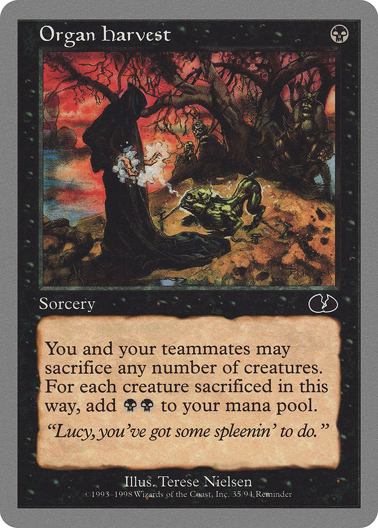 Organ Harvest (UGL-035) - Unglued - Premium MTG Single from Wizards of the Coast - Just $0.25! Shop now at Game Crave Tournament Store