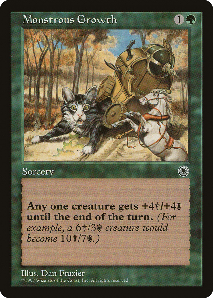Monstrous Growth (POR-173†) - Portal - Premium MTG Single from Wizards of the Coast - Just $0.25! Shop now at Game Crave Tournament Store