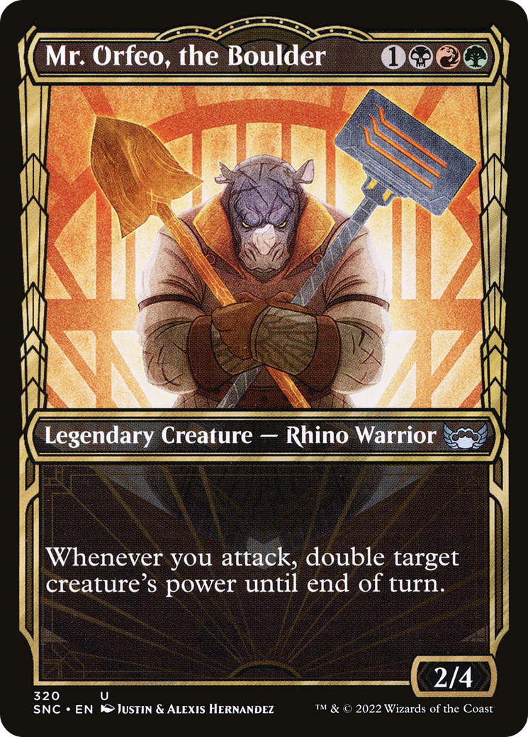 Mr. Orfeo, the Boulder (SNC-320) - Streets of New Capenna: (Showcase) Foil - Premium MTG Single from Wizards of the Coast - Just $0.08! Shop now at Game Crave Tournament Store