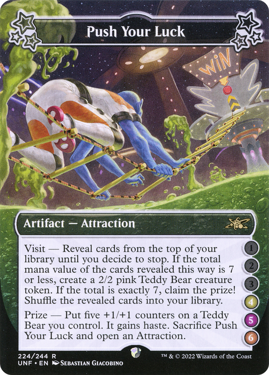 Push Your Luck (UNF-224B) - Unfinity - Premium MTG Single from Wizards of the Coast - Just $0.25! Shop now at Game Crave Tournament Store