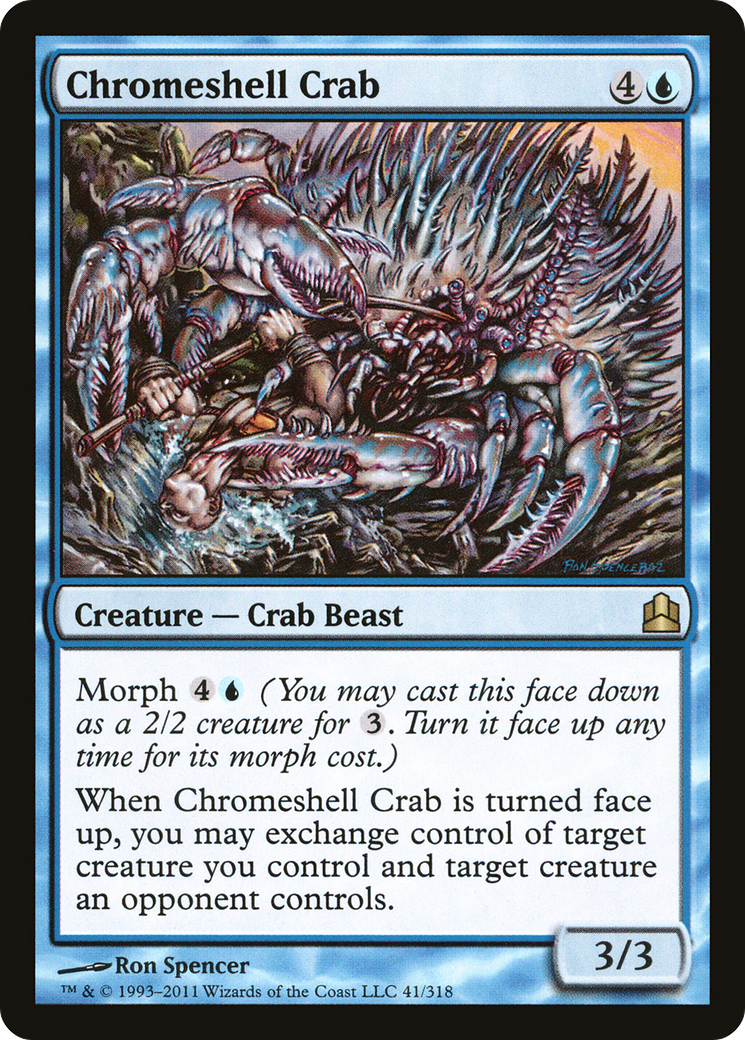 Chromeshell Crab (CMD-041) - Commander 2011 - Premium MTG Single from Wizards of the Coast - Just $0.25! Shop now at Game Crave Tournament Store