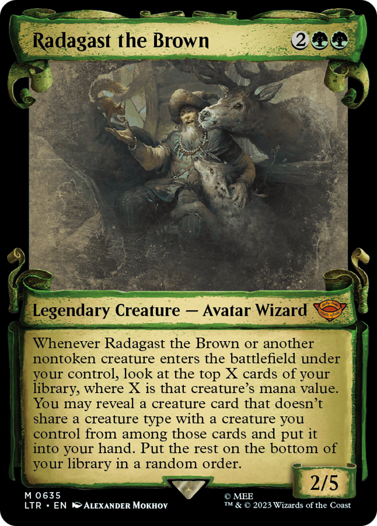 Radagast the Brown (LTR-635) - The Lord of the Rings: Tales of Middle-earth: (Showcase) - Premium MTG Single from Wizards of the Coast - Just $1.49! Shop now at Game Crave Tournament Store