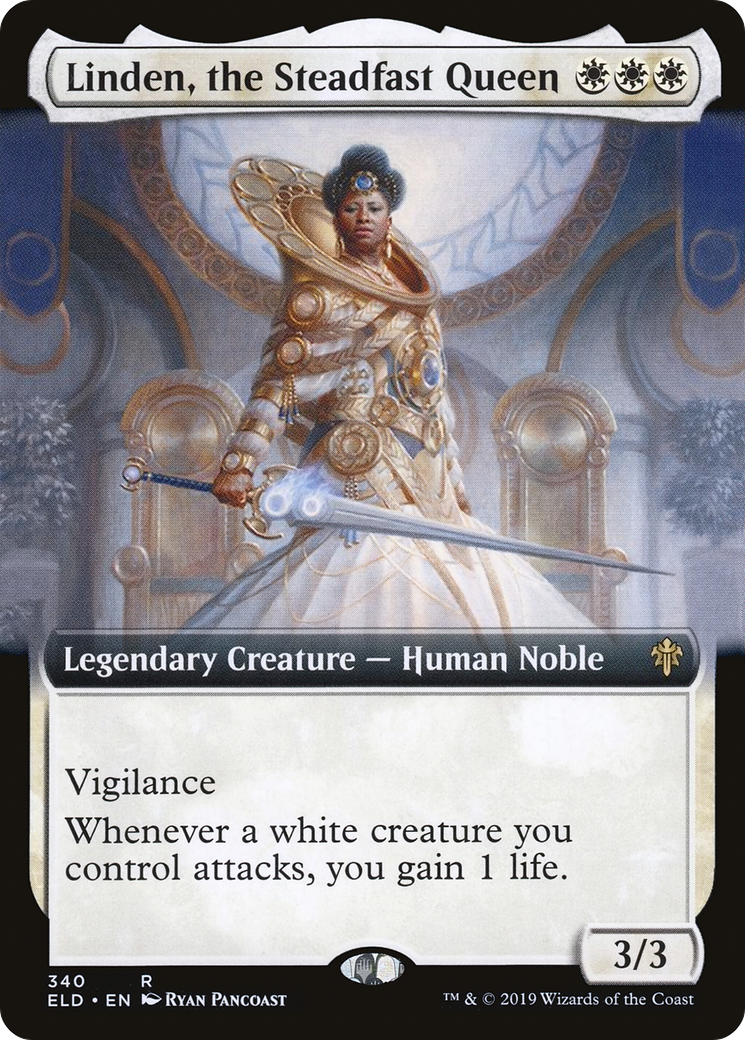 Linden, the Steadfast Queen (ELD-340) - Throne of Eldraine: (Extended Art) - Premium MTG Single from Wizards of the Coast - Just $0.28! Shop now at Game Crave Tournament Store