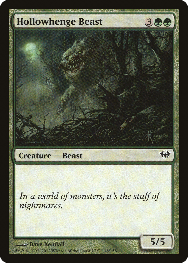 Hollowhenge Beast (DKA-118) - Dark Ascension Foil - Premium MTG Single from Wizards of the Coast - Just $0.25! Shop now at Game Crave Tournament Store