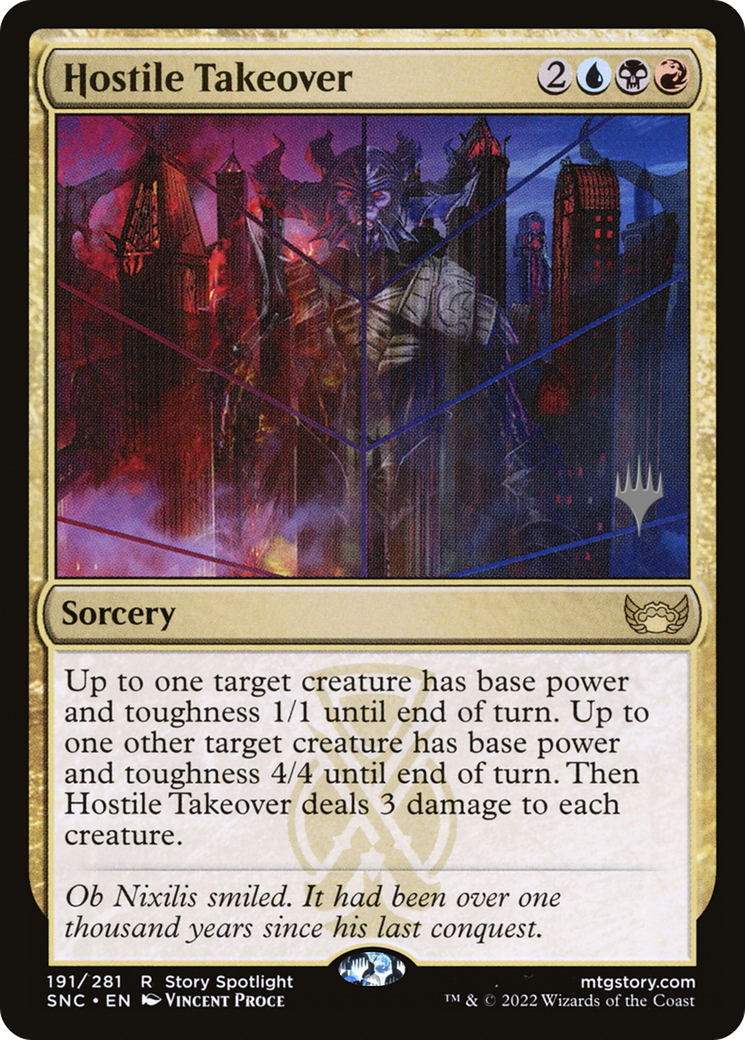 Hostile Takeover (PSNC-191P) - Streets of New Capenna Promos - Premium MTG Single from Wizards of the Coast - Just $0.08! Shop now at Game Crave Tournament Store