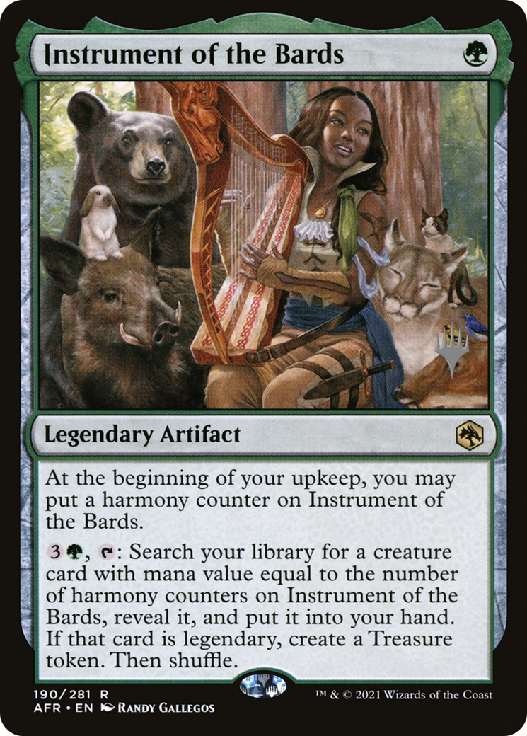 Instrument of the Bards (PAFR-190P) - Adventures in the Forgotten Realms Promos Foil - Premium MTG Single from Wizards of the Coast - Just $0.08! Shop now at Game Crave Tournament Store