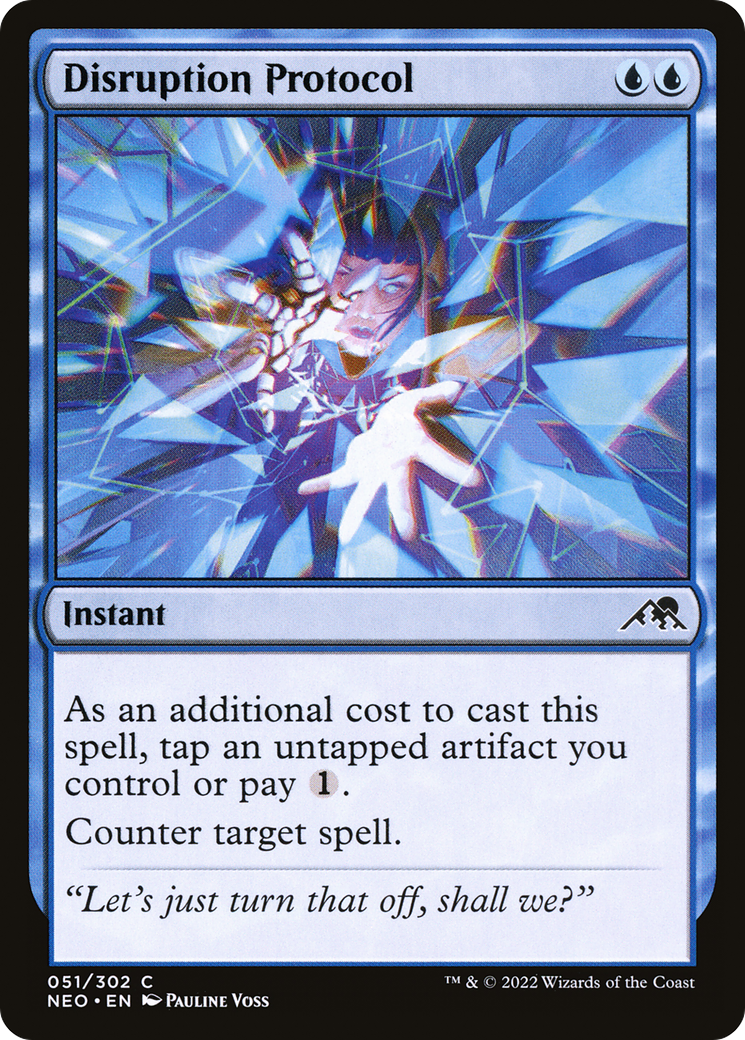 Disruption Protocol (NEO-051) - Kamigawa: Neon Dynasty Foil - Premium MTG Single from Wizards of the Coast - Just $0.08! Shop now at Game Crave Tournament Store