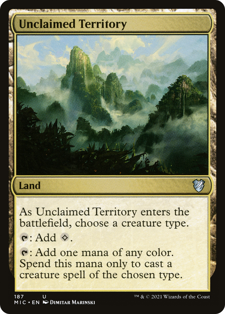 Unclaimed Territory (MIC-187) - Midnight Hunt Commander - Premium MTG Single from Wizards of the Coast - Just $0.10! Shop now at Game Crave Tournament Store
