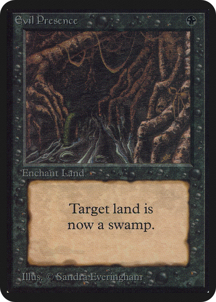 Evil Presence (LEA-107) - Limited Edition Alpha - Premium MTG Single from Wizards of the Coast - Just $23.54! Shop now at Game Crave Tournament Store