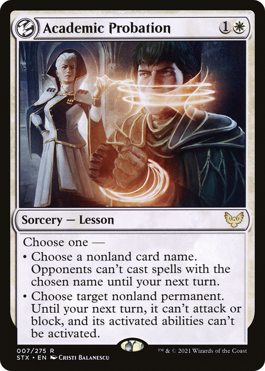 Academic Probation (STX-007) - Strixhaven: School of Mages: (lesson) Foil - Premium MTG Single from Wizards of the Coast - Just $0.25! Shop now at Game Crave Tournament Store