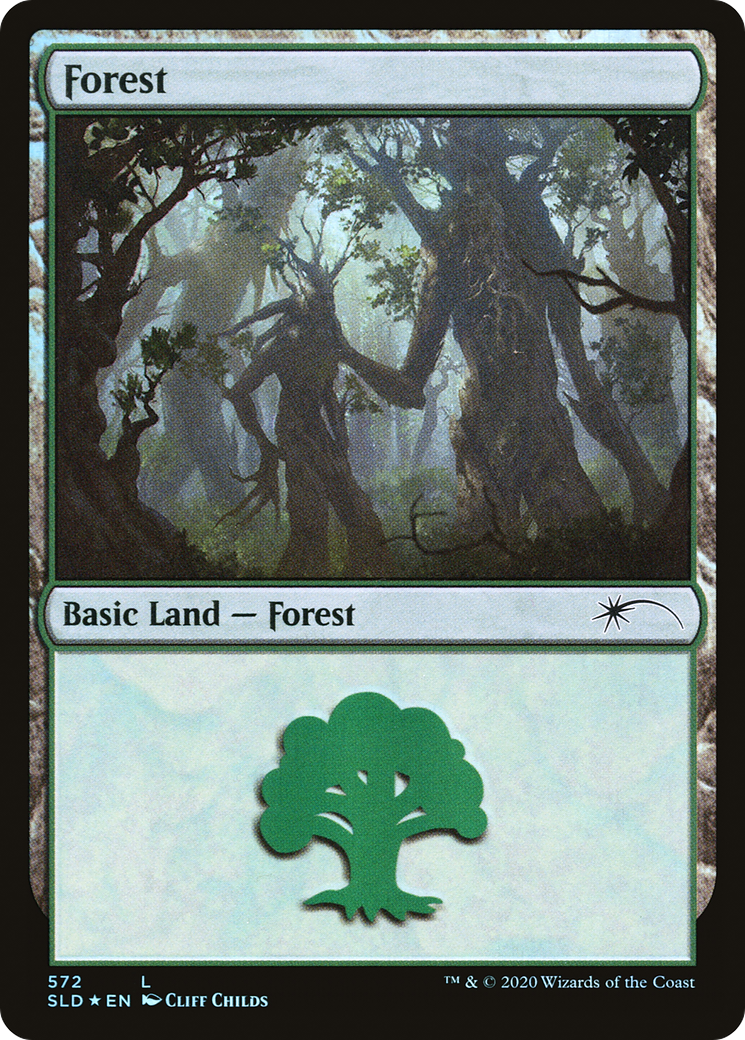 Forest (SLD-572) - Secret Lair Drop Foil - Premium MTG Single from Wizards of the Coast - Just $0.19! Shop now at Game Crave Tournament Store