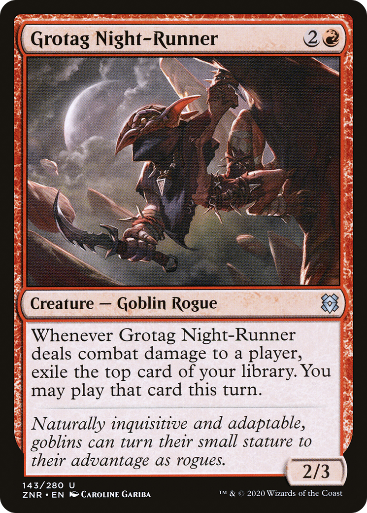 Grotag Night-Runner (ZNR-143) - Zendikar Rising Foil - Premium MTG Single from Wizards of the Coast - Just $0.08! Shop now at Game Crave Tournament Store