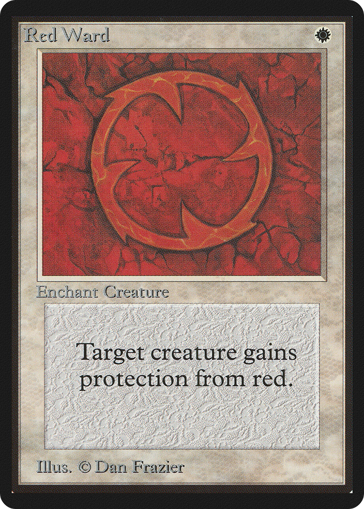 Red Ward (LEB-034) - Limited Edition Beta - Premium MTG Single from Wizards of the Coast - Just $6! Shop now at Game Crave Tournament Store