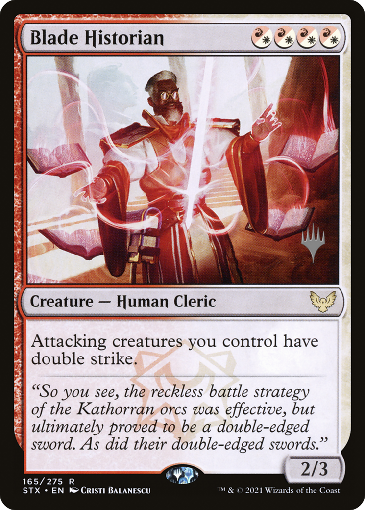 Blade Historian (PSTX-165P) - Strixhaven: School of Mages Promos - Premium MTG Single from Wizards of the Coast - Just $2.70! Shop now at Game Crave Tournament Store