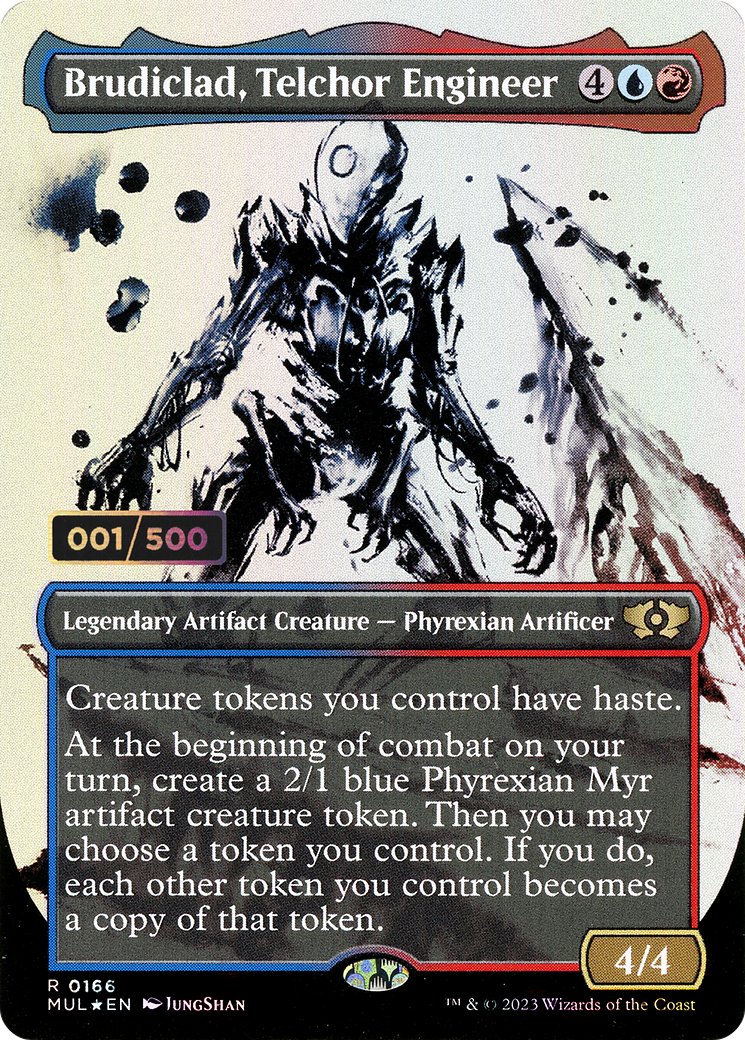 Brudiclad, Telchor Engineer (MUL-166Z) - Multiverse Legends: (Showcase) (Borderless) Foil - Premium MTG Single from Wizards of the Coast - Just $42.77! Shop now at Game Crave Tournament Store