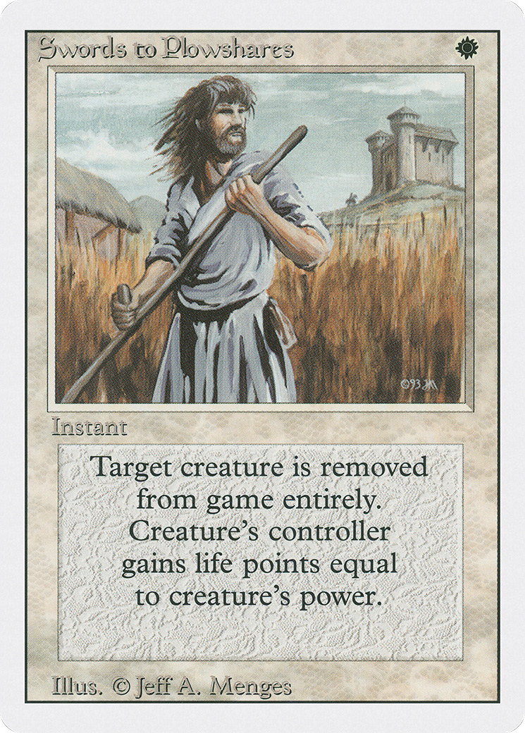 Swords to Plowshares (3ED-041) - Revised Edition - Premium MTG Single from Wizards of the Coast - Just $3.19! Shop now at Game Crave Tournament Store