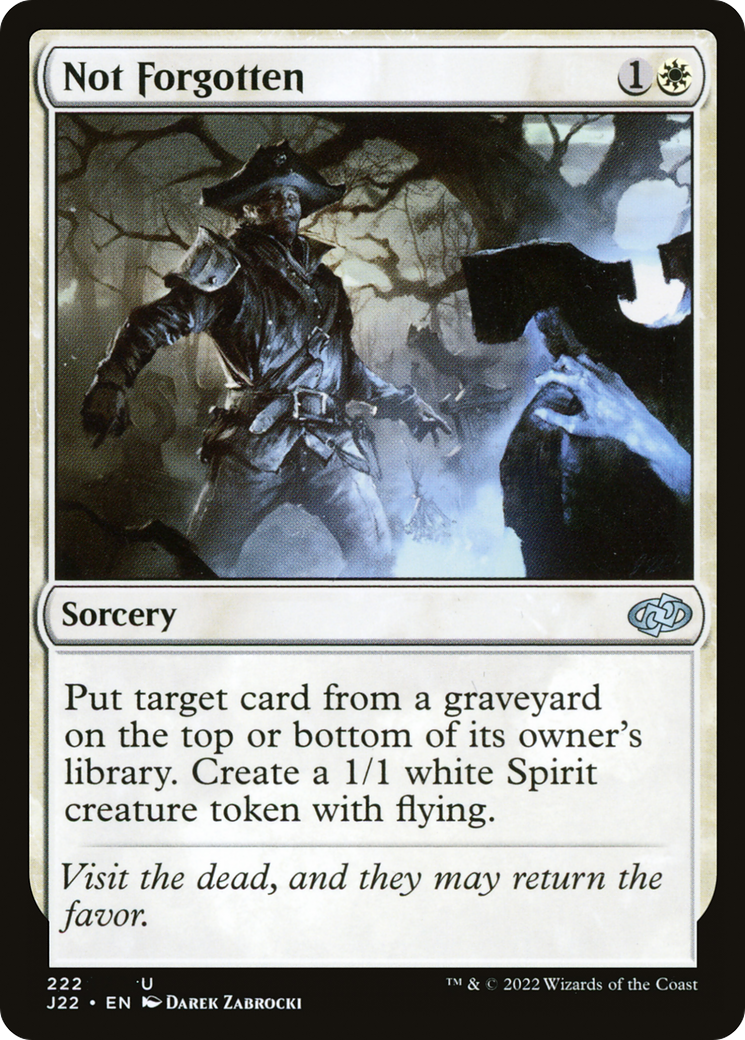 Not Forgotten (J22-222) - Jumpstart 2022 - Premium MTG Single from Wizards of the Coast - Just $0.08! Shop now at Game Crave Tournament Store