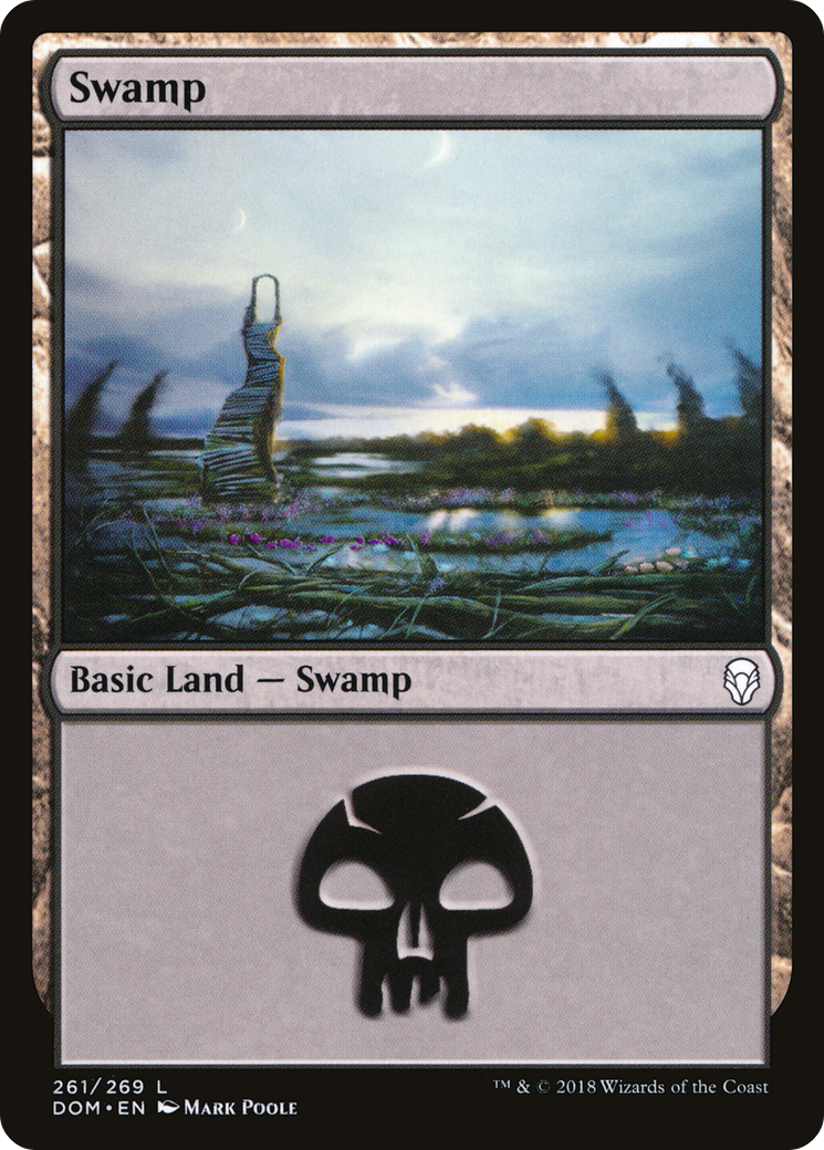 Swamp (DOM-261) - Dominaria - Premium MTG Single from Wizards of the Coast - Just $0.08! Shop now at Game Crave Tournament Store