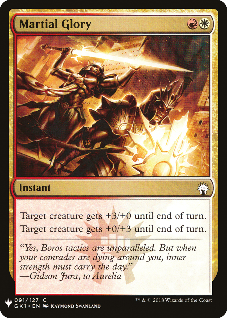 Martial Glory (MB1-1451) - Mystery Booster - Premium MTG Single from Wizards of the Coast - Just $0.08! Shop now at Game Crave Tournament Store