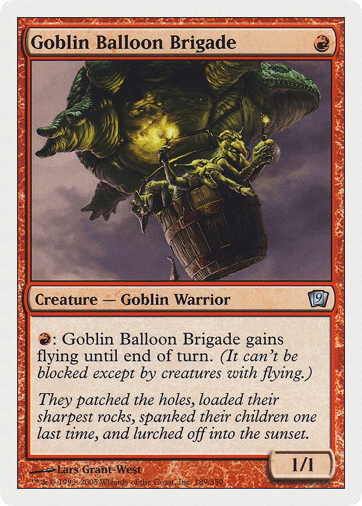 Goblin Balloon Brigade (9ED-189) - Ninth Edition - Premium MTG Single from Wizards of the Coast - Just $0.08! Shop now at Game Crave Tournament Store