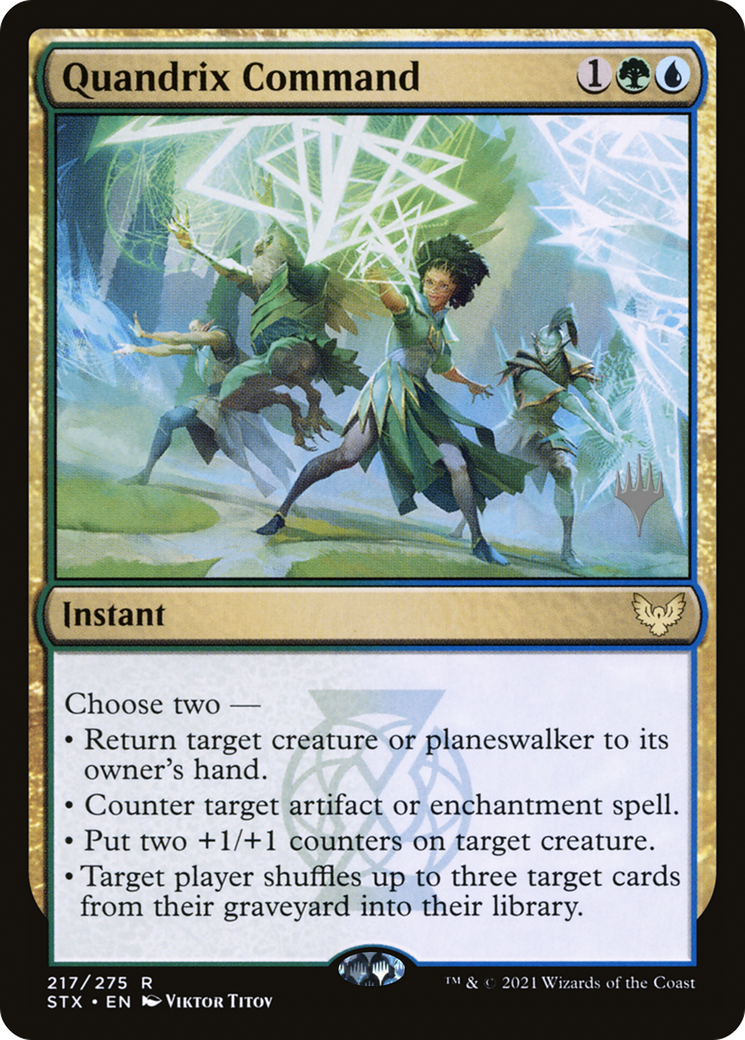 Quandrix Command (PSTX-217P) - Strixhaven: School of Mages Promos - Premium MTG Single from Wizards of the Coast - Just $0.08! Shop now at Game Crave Tournament Store