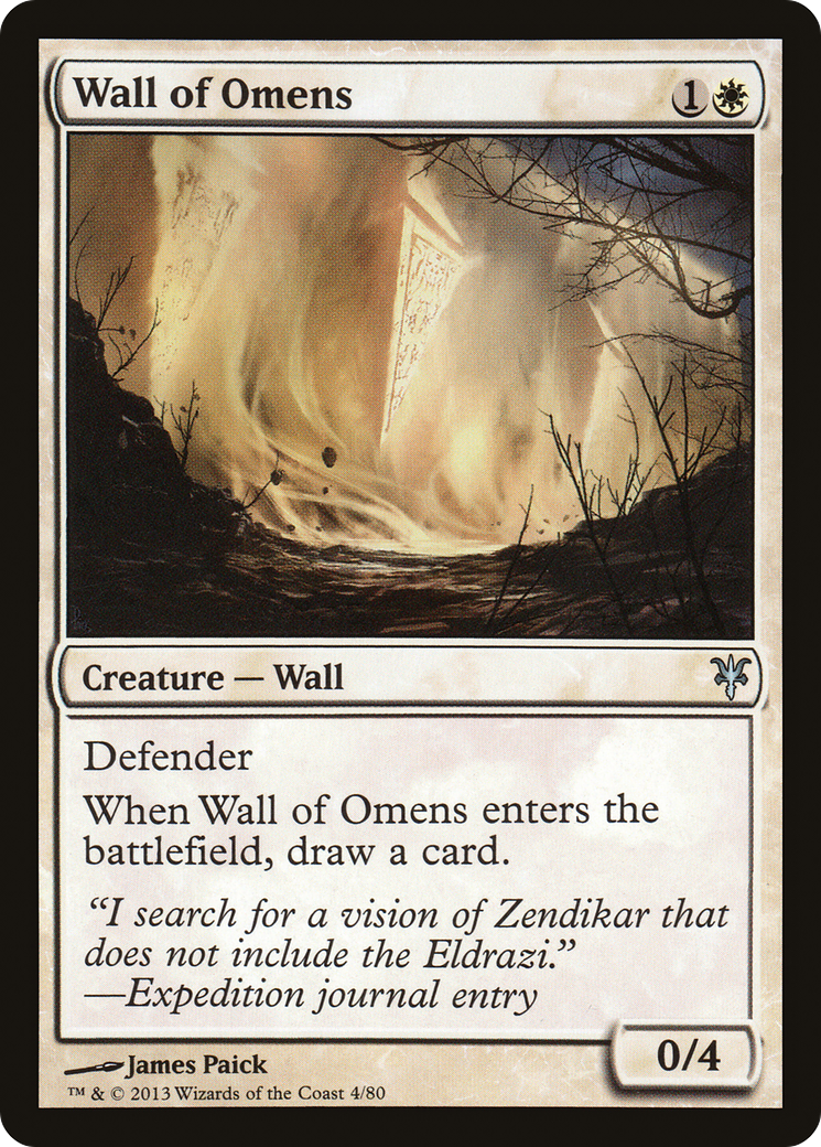 Wall of Omens (DDK-004) - Duel Decks: Sorin vs. Tibalt - Premium MTG Single from Wizards of the Coast - Just $0.08! Shop now at Game Crave Tournament Store