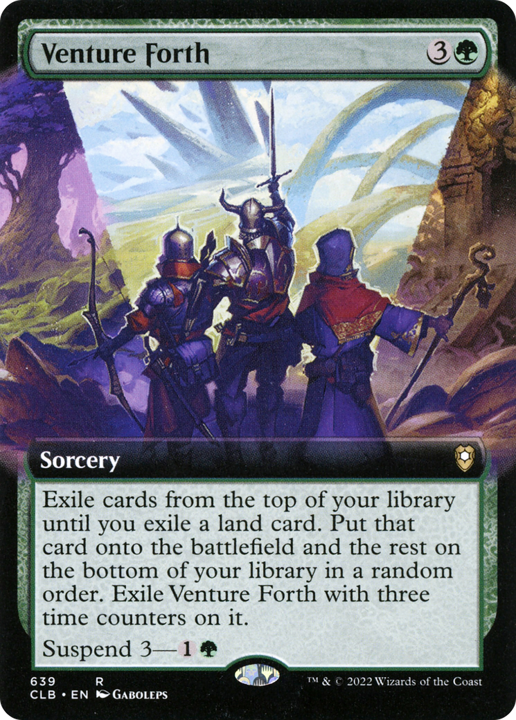 Venture Forth (CLB-639) - Commander Legends: Battle for Baldur's Gate: (Extended Art) - Premium MTG Single from Wizards of the Coast - Just $0.08! Shop now at Game Crave Tournament Store