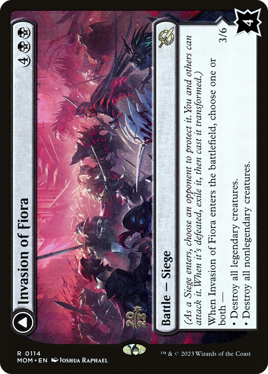Invasion of Fiora // Marchesa, Resolute Monarch (PMOM-114S) - March of the Machine Promos Foil - Premium MTG Single from Wizards of the Coast - Just $0.52! Shop now at Game Crave Tournament Store